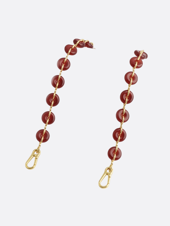bandoulière chaine pour sac bordeaux