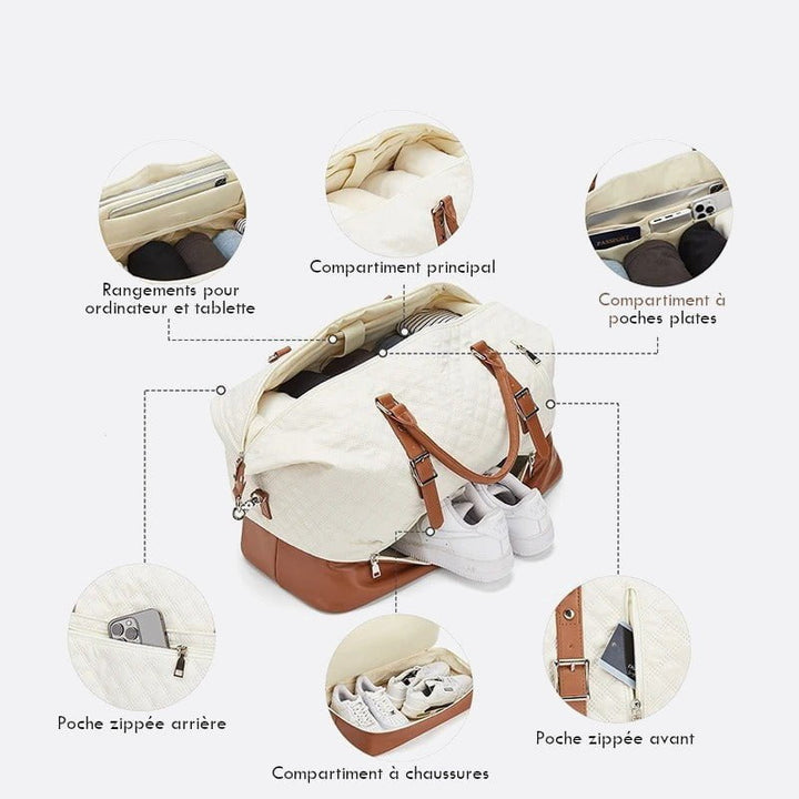 sac de voyage matelassé femme