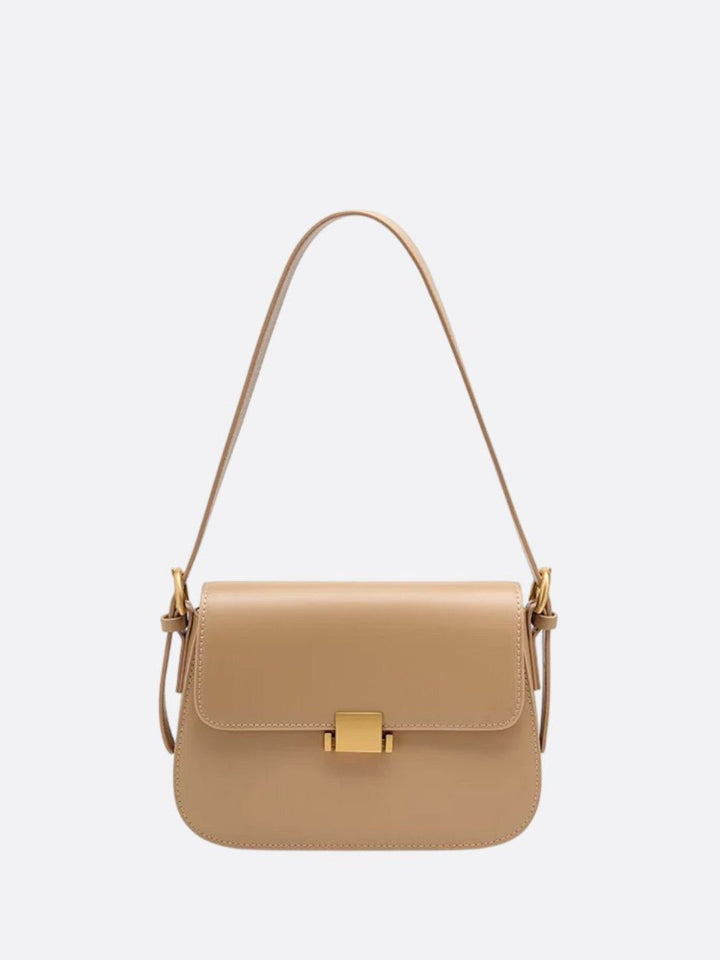 sac épaule cuir beige